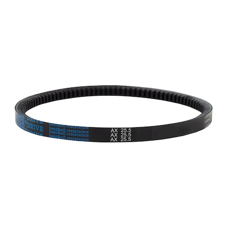 D&D Cogged V-Belt, Dura-Extreme Classical, AX25.5, AX, EPDM, 7 in, 1/2 in Top Width AX25.5